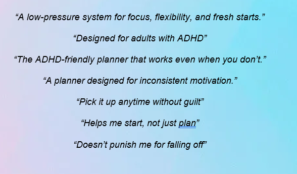 ADHD Daily Planner