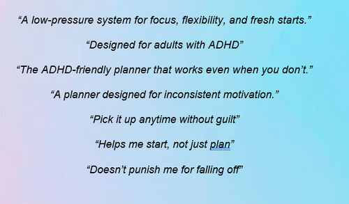 ADHD Daily Planner
