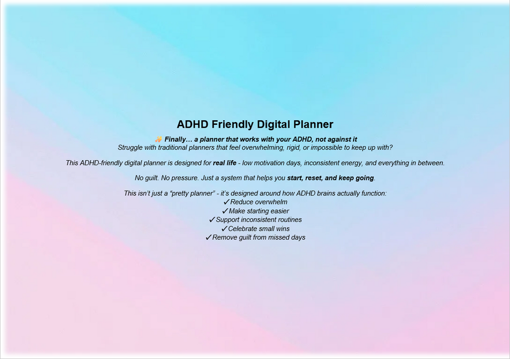 ADHD Daily Planner